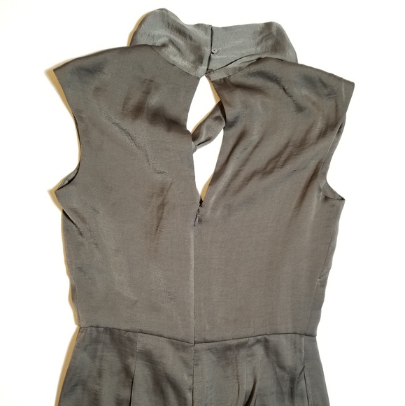 NEW BCBGMaxAzria Acedia Satin Tie Neck Jumpsuit - Picture 7 of 8